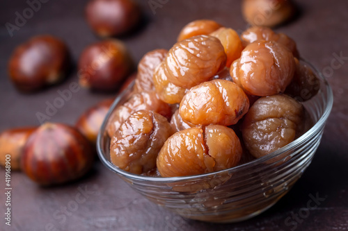 Chestnut dessert and chestn...