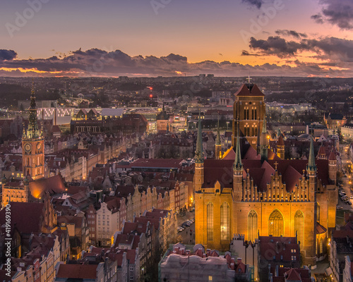 view of the gdansk old town  © Jurand