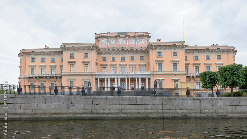 Mikhailovsky Castle in St. Petersburg, the palace of Emperor Paul 1