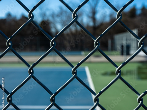 abstract photo of empty tennis court