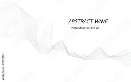 abstract background with waves, Vector illustration on white background.