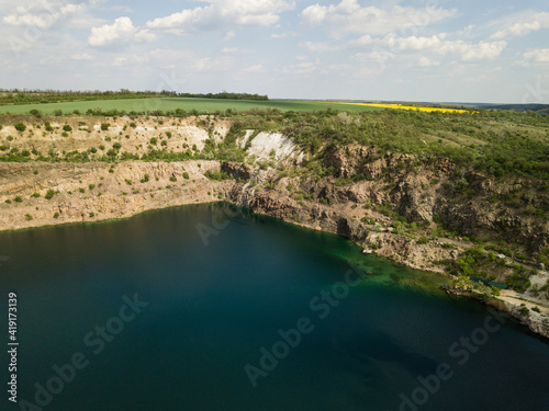 Radon Lake near Southern Bug river in Mihiia village, Ukraine