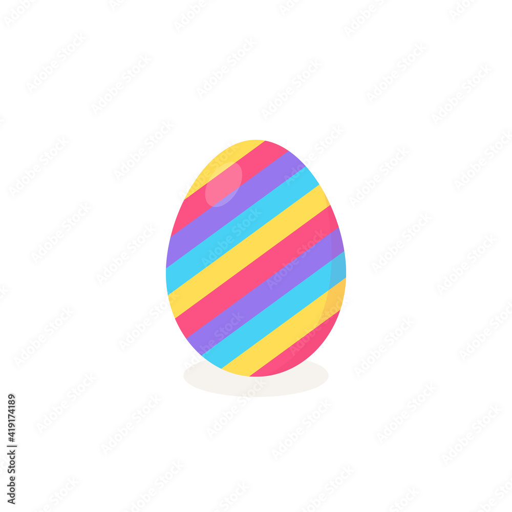 This is a vector Easter egg isolated on a white background.