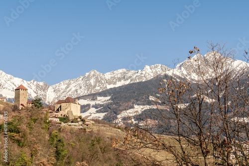 View to Tyrol Castle (Castel Tirolo, Schloss Tirol) in Merano (Meran) South Tirol - Italy - Südtirol - Alto Adige photo