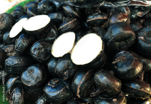 chinese waternut on basket photo