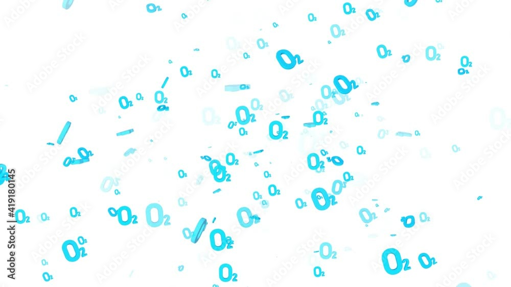 Chemical formula of oxygen made of water splashes, isolated on white background Chemical formula of oxygen made of water splashes, isolated on white background