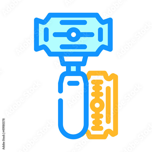 blade callus remover color icon vector illustration