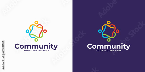 Creative Colorful social group logo