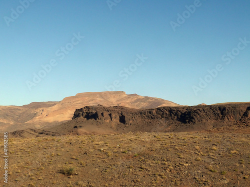 Desert Landscape In The Autonomous Region Of Western Sahara  Morocco