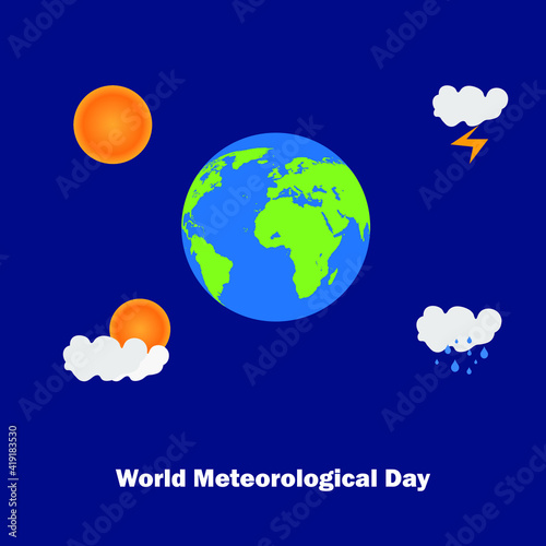 World Meteorological Day, Vector Illustration.
