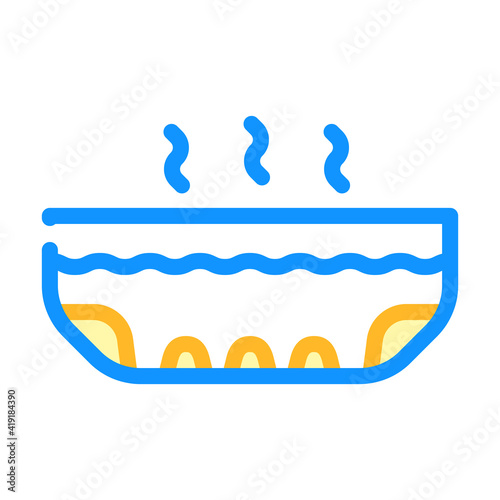 foot bath color icon vector illustration line