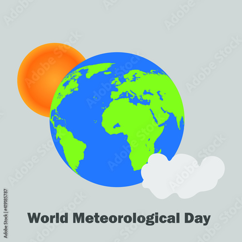 World Meteorological Day, Vector Illustration.