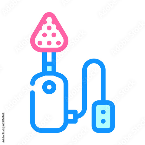 electronic callus remover device color icon vector illustration