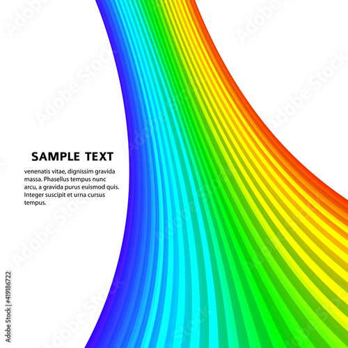 Design element rainbow gradient stripes transition of different thickness. lines for background banner. Abstract Vector illustration 10 for easy editing, template brochure, layout leaflet, newsletters