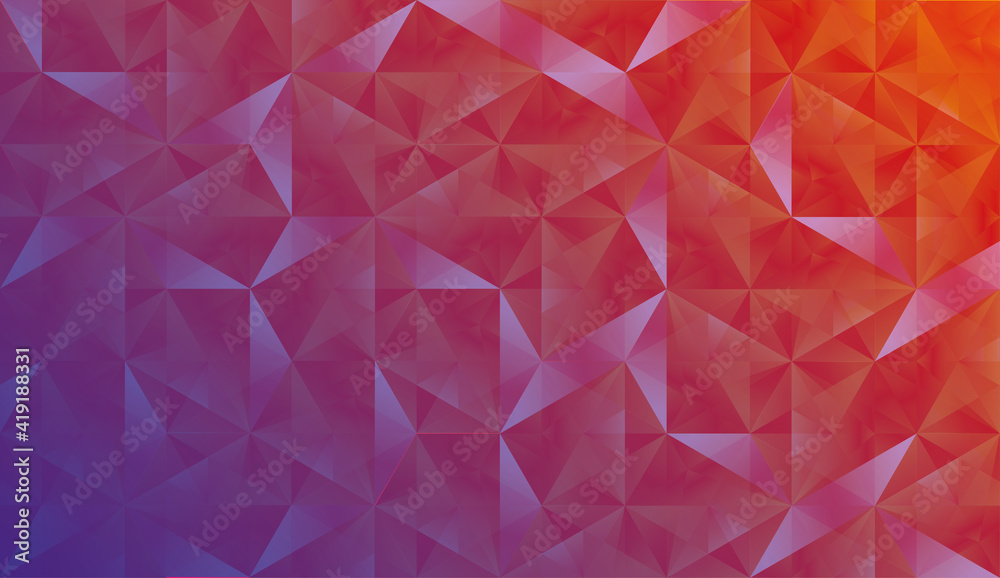 Obraz premium Abstract vector background. Multicolor geometric background in red, purple. Polygonal crystal structure, 3d