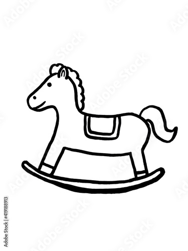 rocking horse on a white background