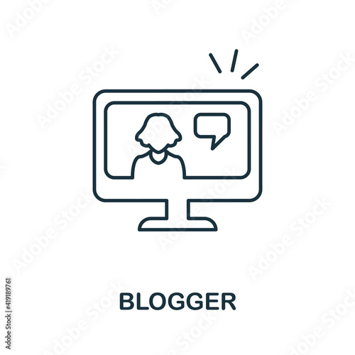 Blogger icon. Simple element from social media collection. Creative Blogger icon for web design, templates, infographics and more