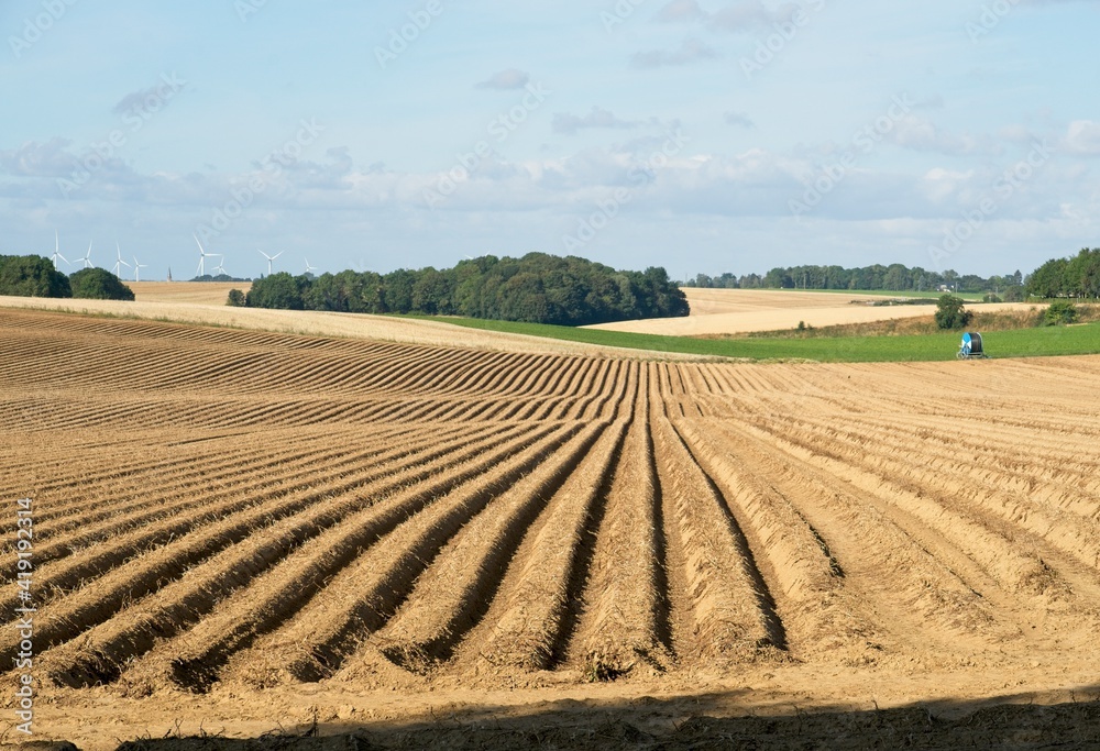 Seraucourt-le-Grand France - 28 July 2020 - Picardie countryside in Aisne Department in France