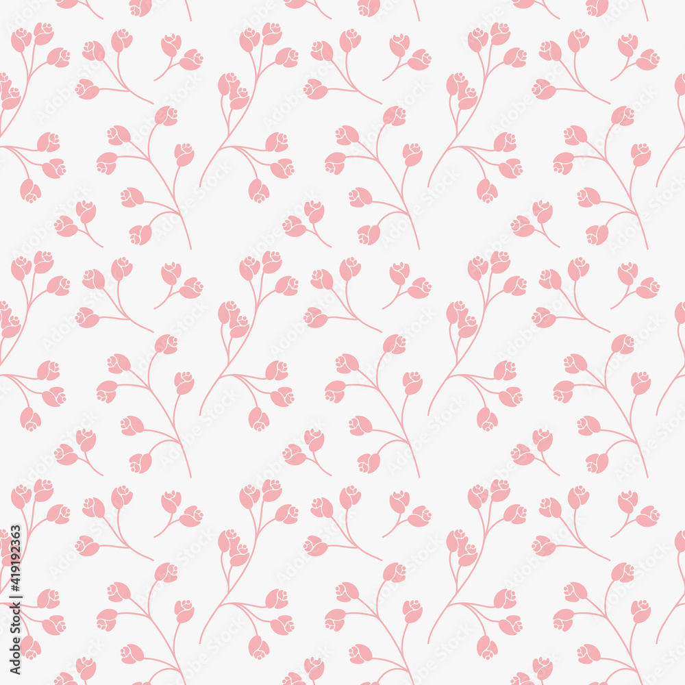 Seamless texture with floral background, wallpaper