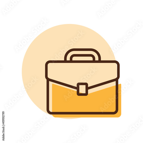 Briefcase vector icon. Business sign