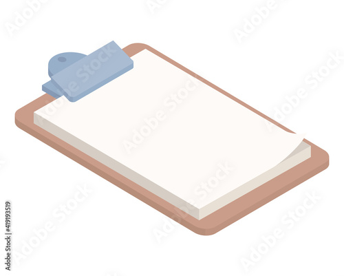 clipboard with papers