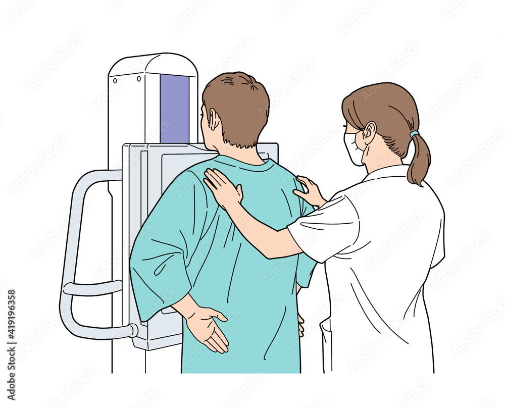胸部レントゲン検査 男性 イラスト 看護師 Stock Illustration Adobe Stock 胸部レントゲン検査 男性 イラスト 看護師 Stock Illustration Adobe Stock