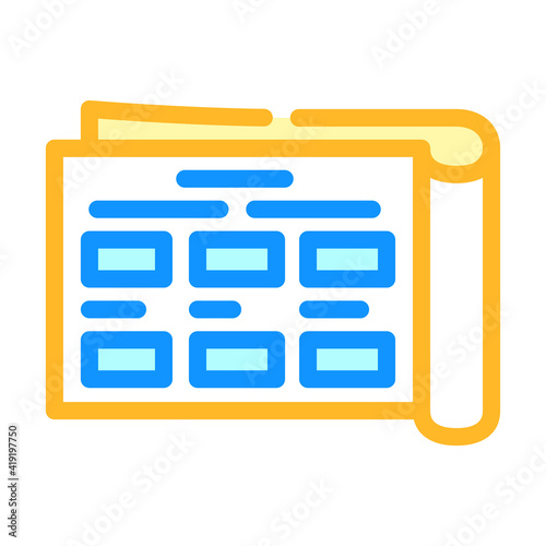 goods catalog color icon vector illustration line