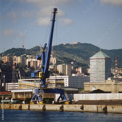 Genova. Il porto con il Matitone photo