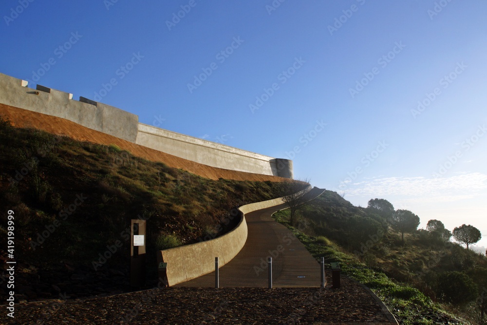 Fortaleza de San Marcos restaurada en Sanlúcar de Guadiana, Huelva, Andalucía, España.