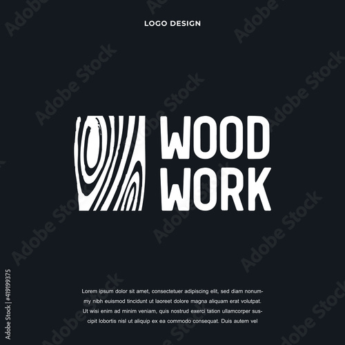 Creative Wood makers carpentry icon logo design vector illustration. Wood makers logo design color editable