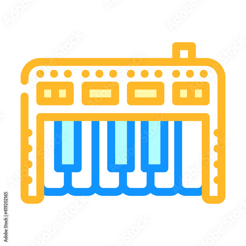 synthesizer instrument color icon vector illustration line