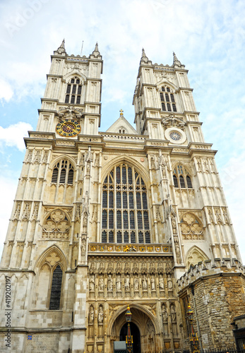 Westminster Abbey in London, England, UK. UNESCO World Heritage Site since 1987