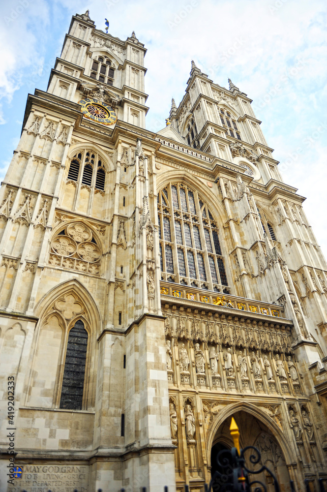 Westminster Abbey in London, England, UK. UNESCO World Heritage Site since 1987
