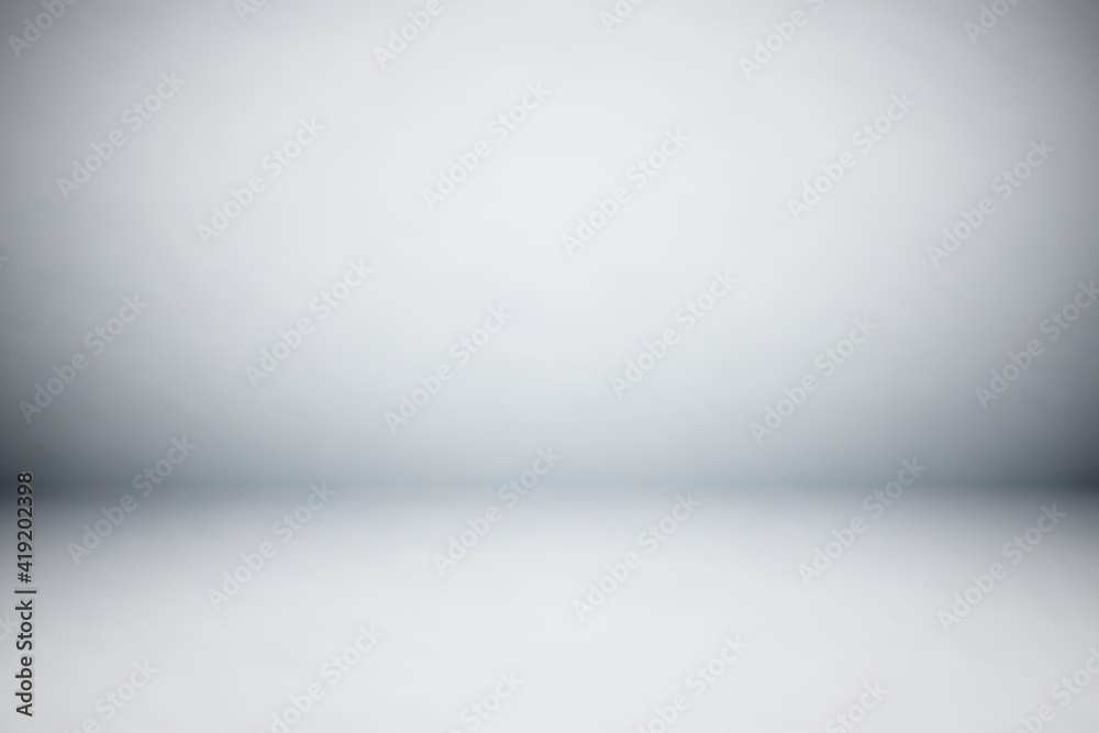 Gray studio wall and floor background. Use as montage for product display
