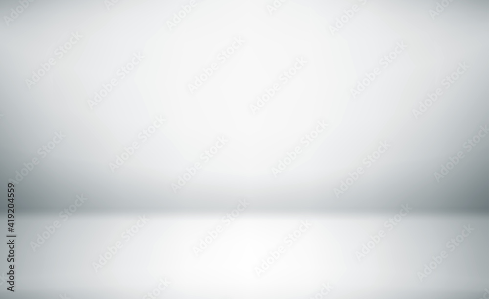 White empty room. Abstract background. Horizontal template for design