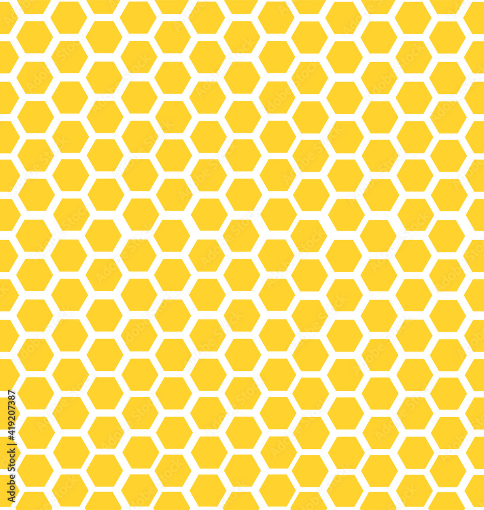 Seamless background bee honeycombs. Vector illustration