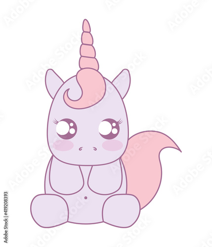 lovely unicorn sitting
