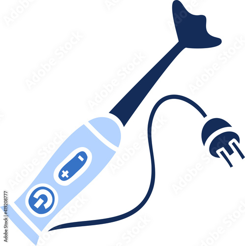 Kitchen blender drawn flat vector illustration. Funny kitchen tool isolated on white background. Children book illustration design.