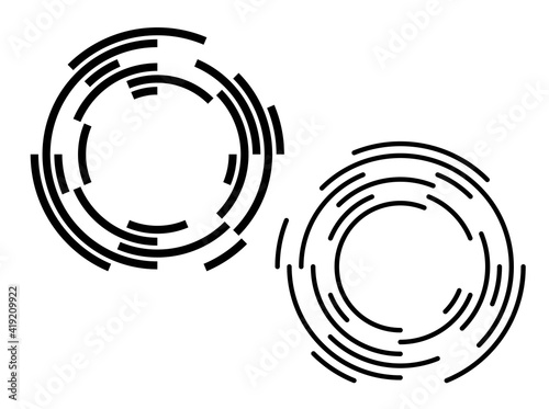 Design elements. Ring circle elegant frame border. Abstract Circular logo element on white background isolated. Creative art. Vector illustration EPS 10 digital for promotion new product