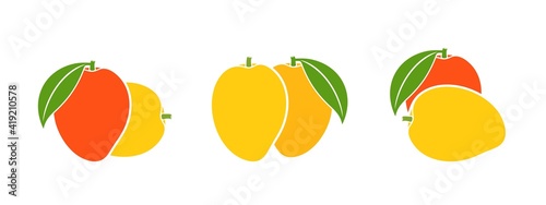 Mango logo. Isolated mango on white background