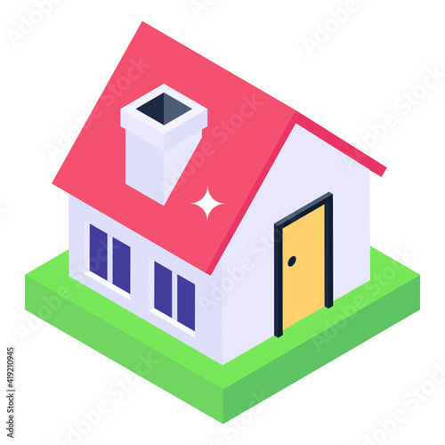  House in isometric editable icon   © SmashingStocks