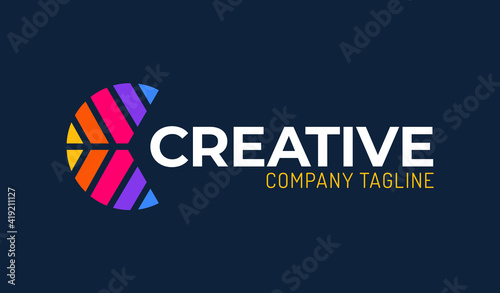 creative color letter c group logo design. Letter C Logo Monogram design