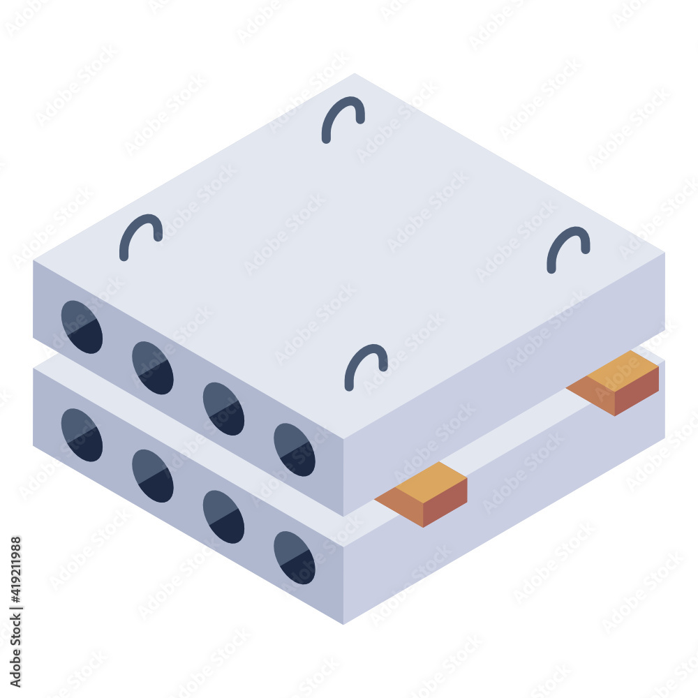 Concrete sheets isometric trendy icon
Concrete sheets isometric trendy icon