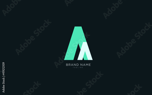 Alphabet letter Initial A, AA logo premium business typeface, minimal, innovative concept, creative, symbol, sign, Monogram, vector, template graphic design.