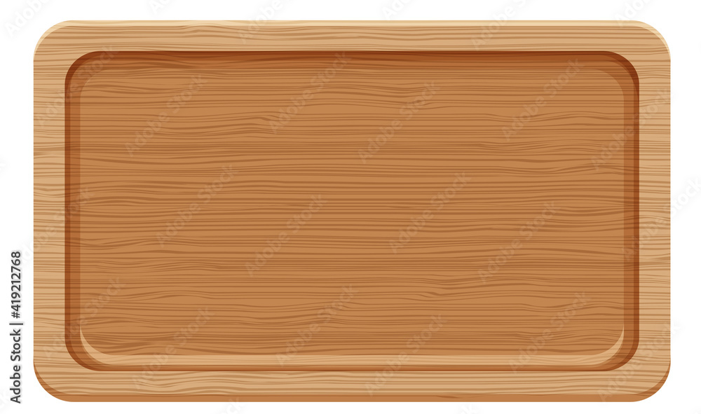 A wooden cutting board isolated