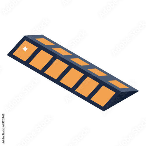 
Speed breakers in isometric editable icon 

