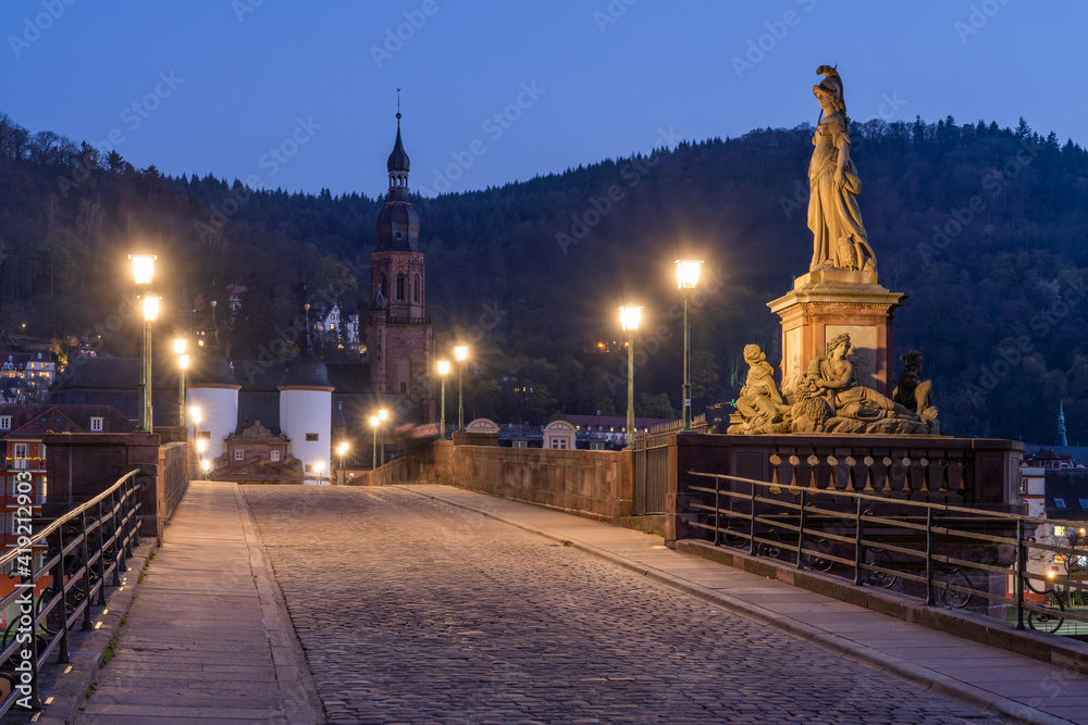 Old Bridge in Heidelberg at night