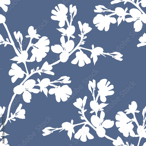 Blooming Branch Seamless Pattern.