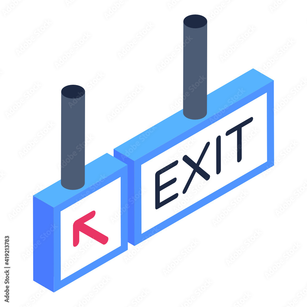 Obraz premium signboard in isometric icon, editable vector 