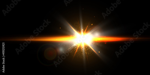  Glow light effect. Vector 10 eps